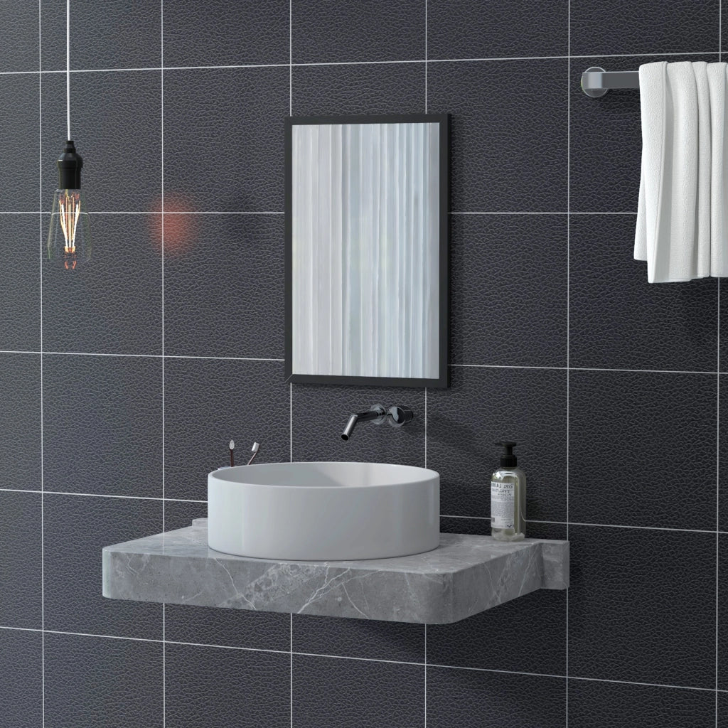 Specchio da Parete ¨C zephmum ¨C Legno Nero 60x40 cm