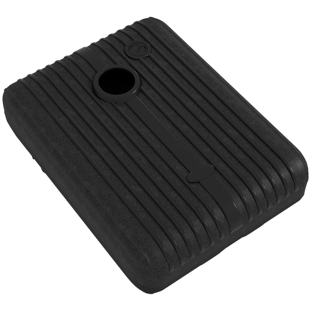 Base Ombrellone Riempibile con Acqua e Sabbia ¨C Minimal ¨C 80x60 cm, Nero