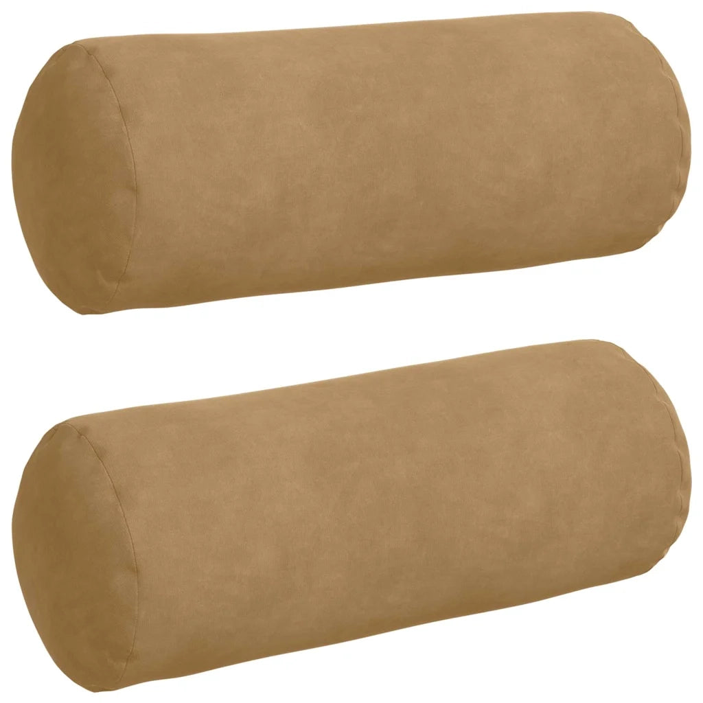 Cuscini a rullo 2 pz | Cuscini per sedie Marrone ? 15 x 40 cm Tessuto in Cords