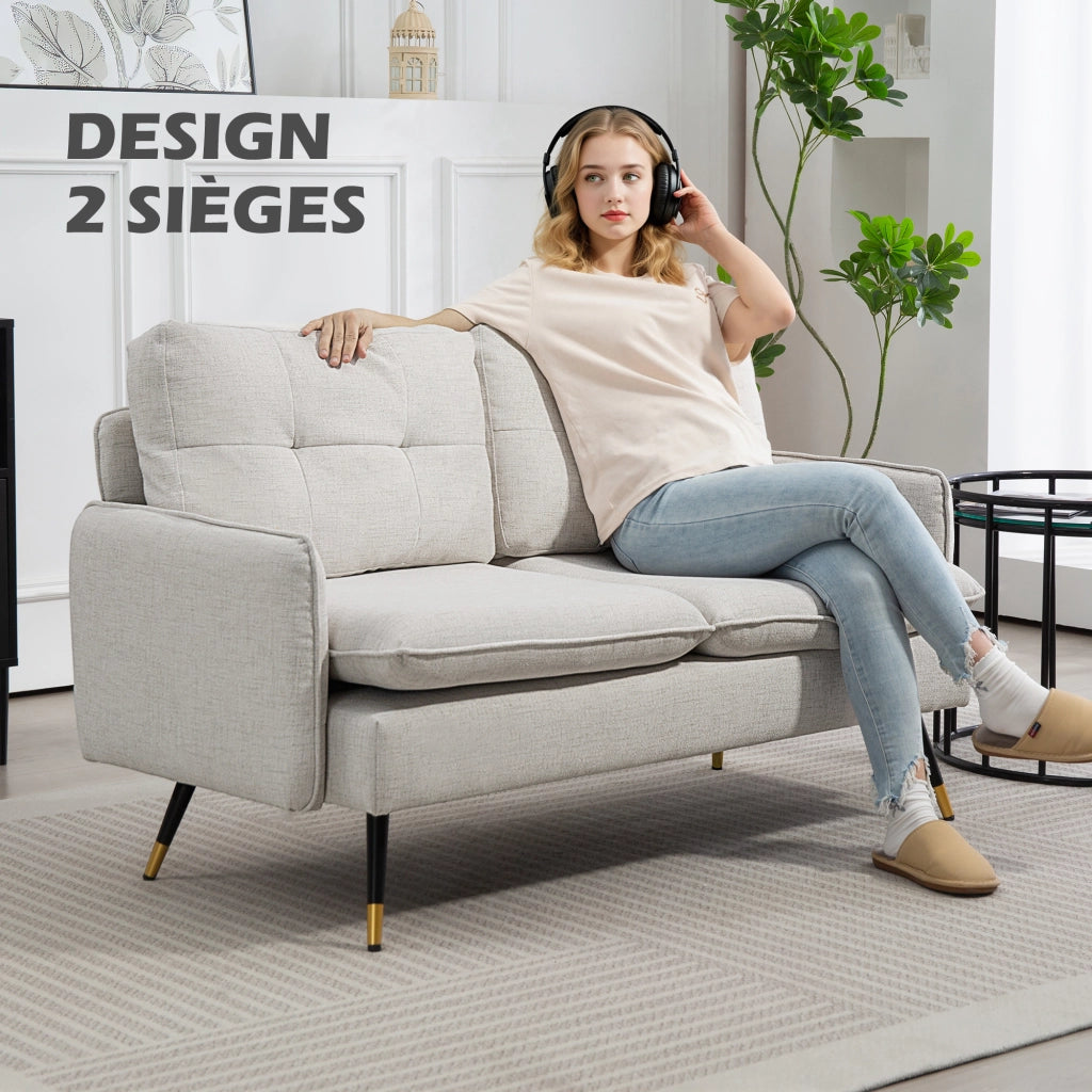 Divano 2 posti ¨C zephmum ¨C crema 139x68x80