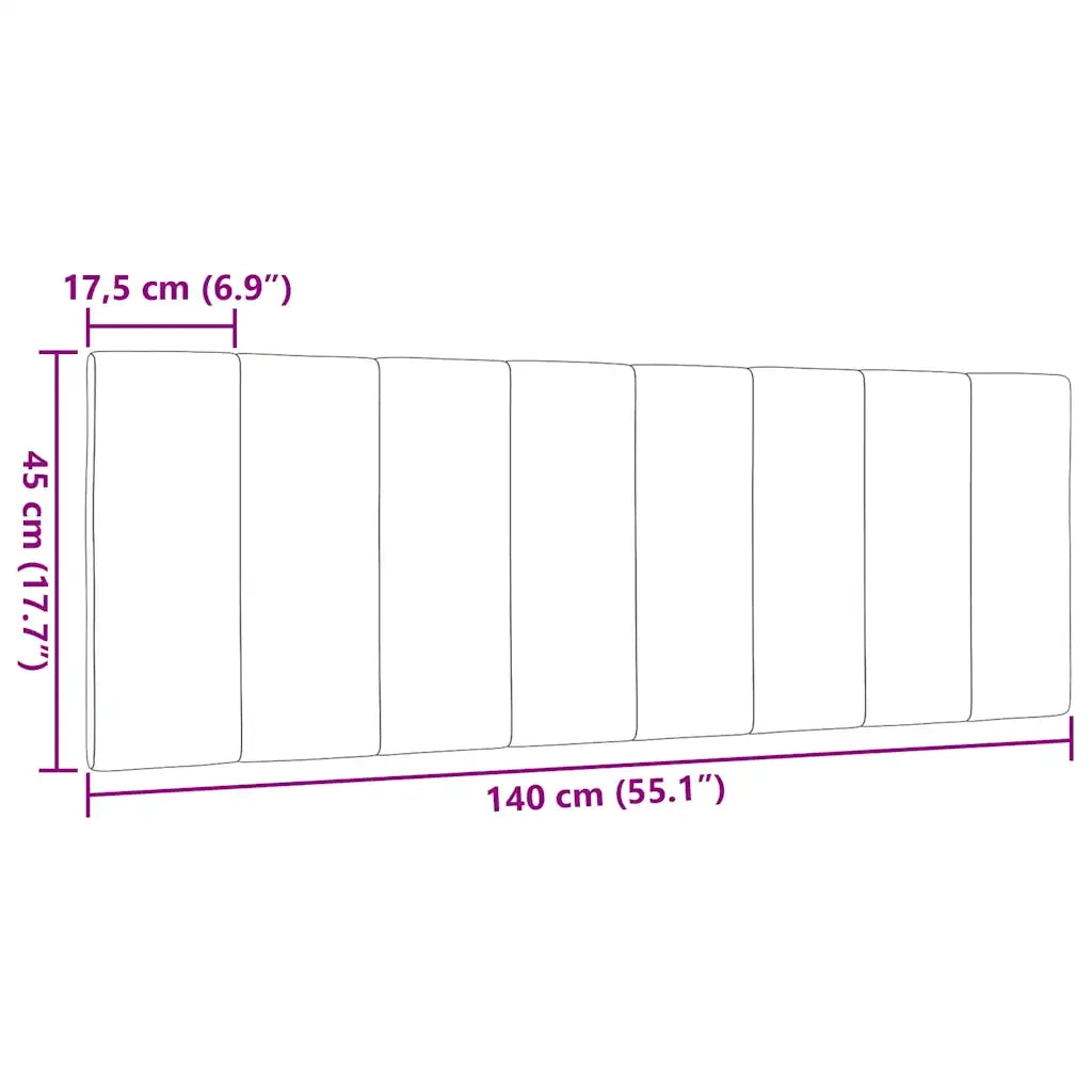 Cuscino Testiera Hanko Tortora 140 cm in Tessuto 4019167