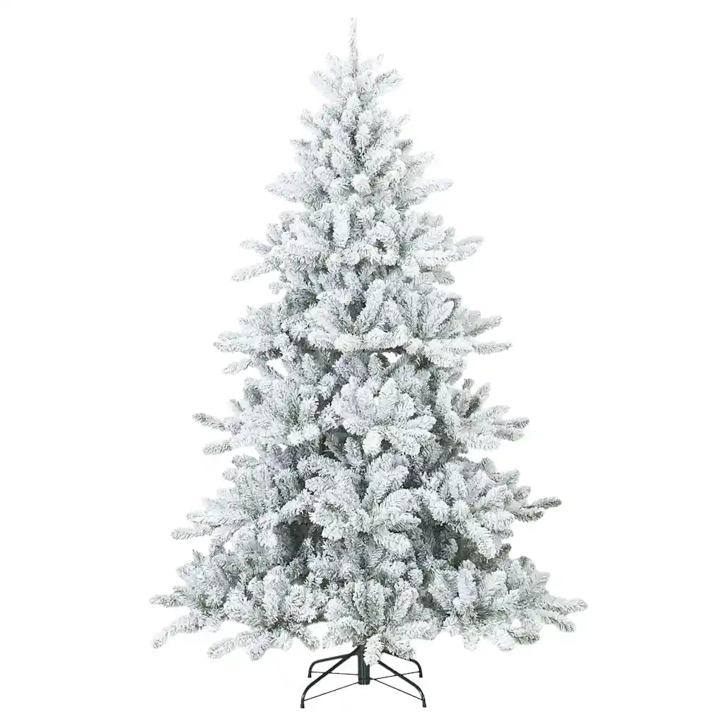 Albero di Natale Artificiale con Rami Pieghevoli Bianco 210 cm