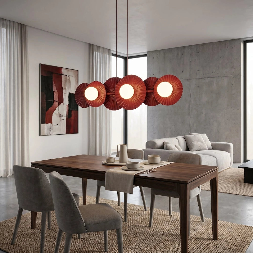 Lampada a sospensione UMBRA modulare 6xG9 bordeaux Emibig