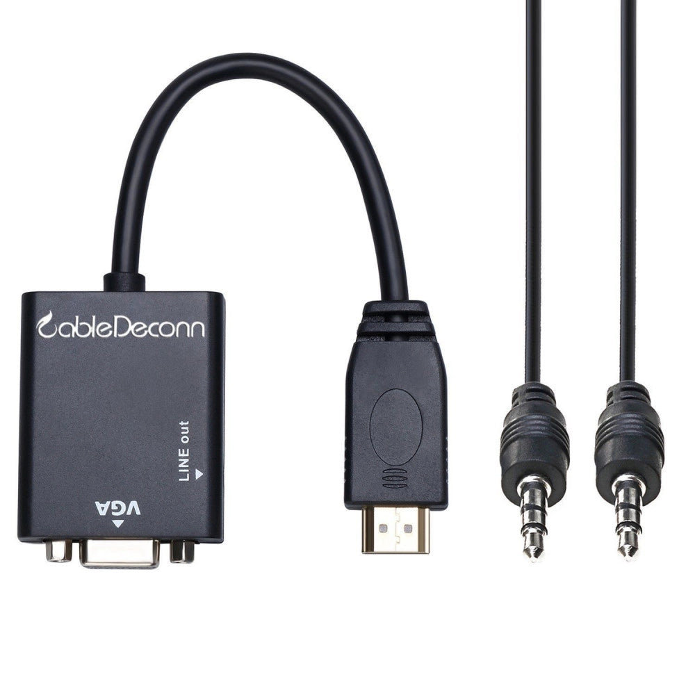 Trade Shop - Adattatore Convertitore Hdmi A Vga 3 In 1 Con Audio A Mini Micro Cavo Hdmi -