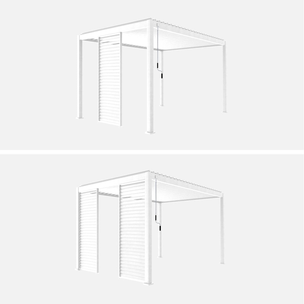 Persiana 1m in alluminio per pergola biocllimatica, bianco