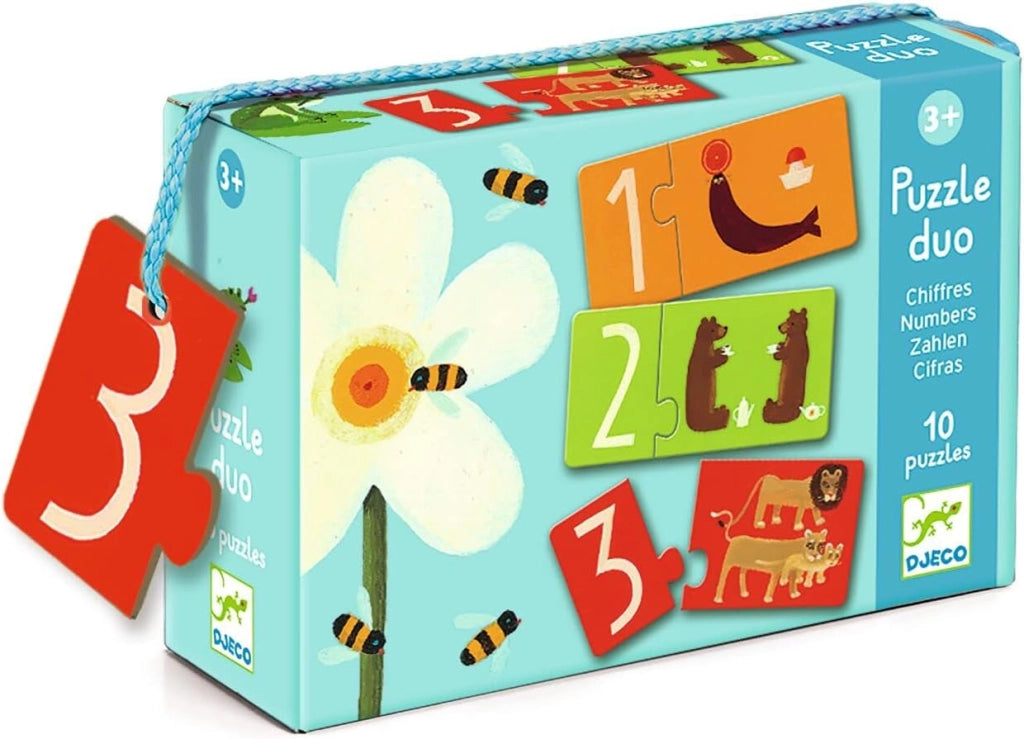 Puzzle Duo Numeri,Djeco,eta 2+