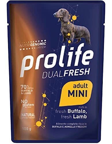 Prolife Dual Fresh Adult Bufalo fresco & Agnello fresco- 10x100gr