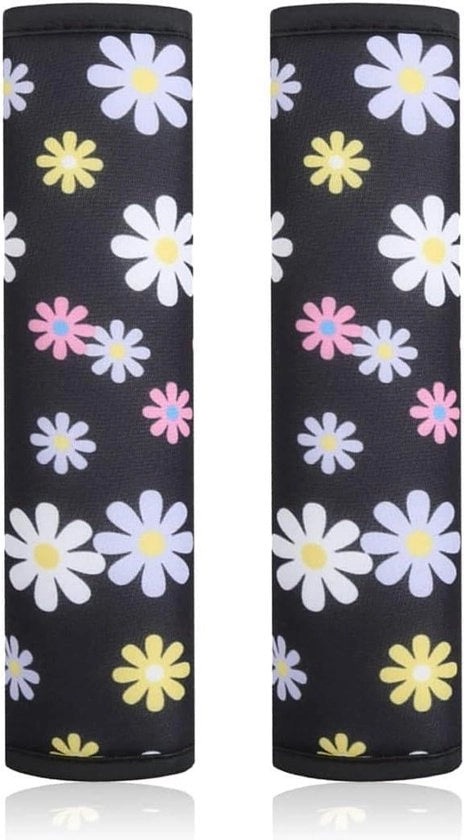 Cuscino di sicurezza per bambini - Cuscino per il collo - Disegno di fiori - Set da 2