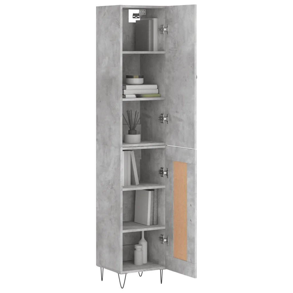 Credenza Grigio Cemento 34,5x34x180 cm in Legno Multistrato 3199141