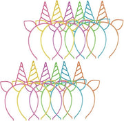 Set di 12 Fiocchi per Capelli con Corna in Plastica - Accessorio per Capelli per Bambine