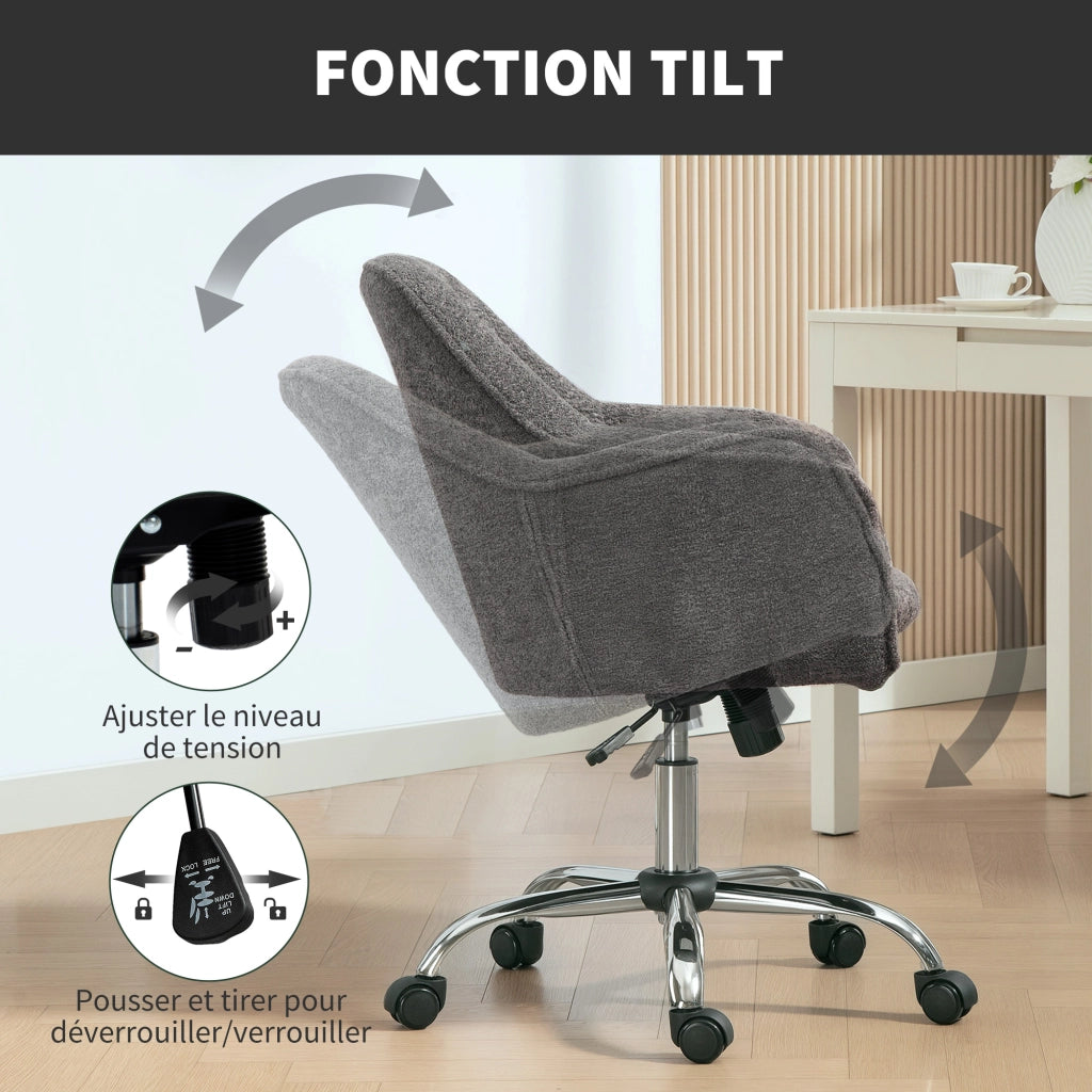 Sedia da ufficio ergonomica regolabile in altezza ¨C Minimal ¨C Grigio