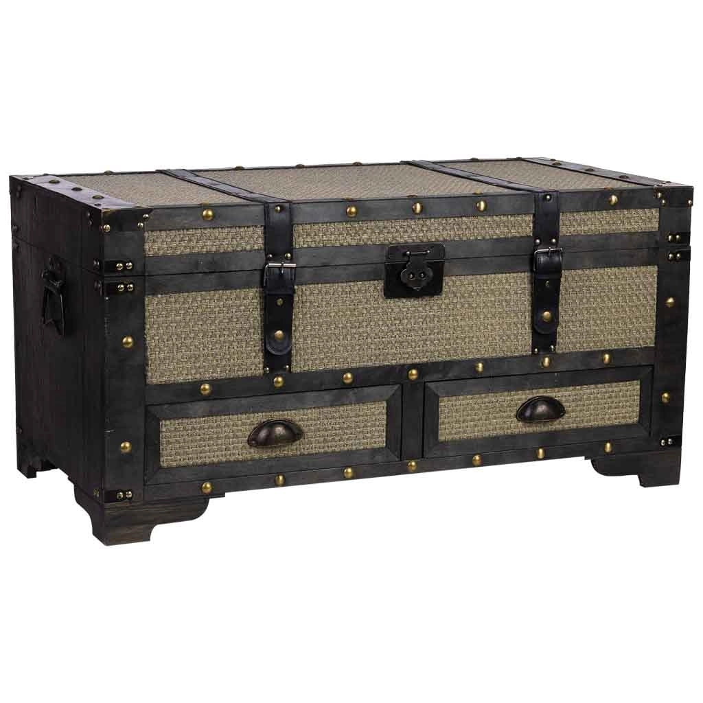 Baule legno marrone 90x45x45.5h cm