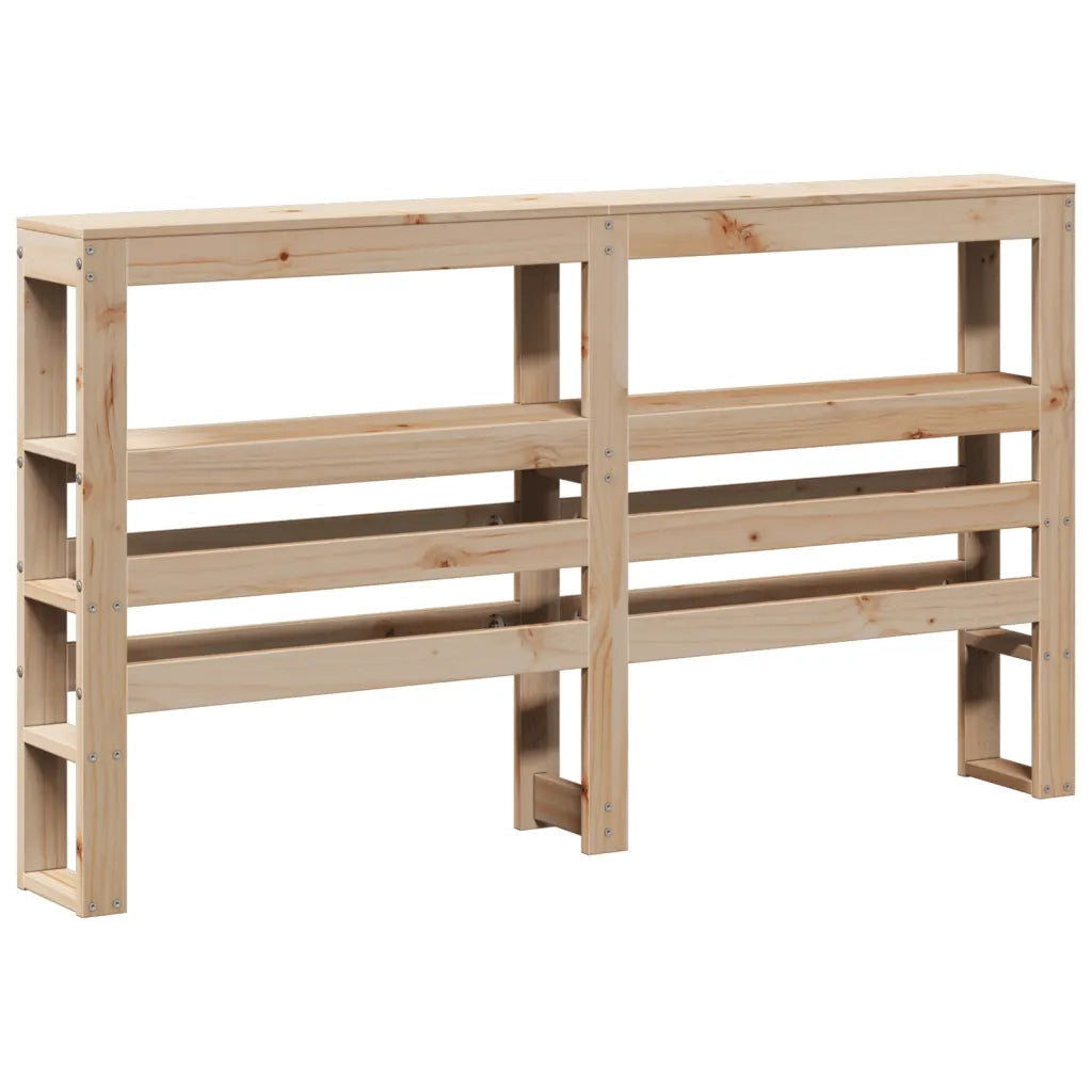Testiera con Ripiani-Testata contenitore 160 cm in Legno Massello di Pino 761108