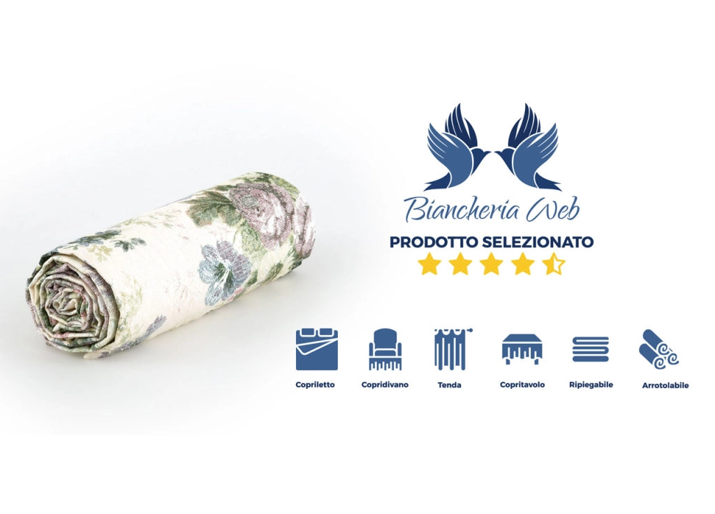 Telo Arredo Granfoulard Copritutto Cotone Made Italy Vari Disegni Arredatutto Copriletto Multiuso - 1 Piazza - Gobelin