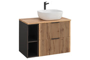Set mobili bagno 80 cm con lavabo da appoggio Xilo 80 cm
