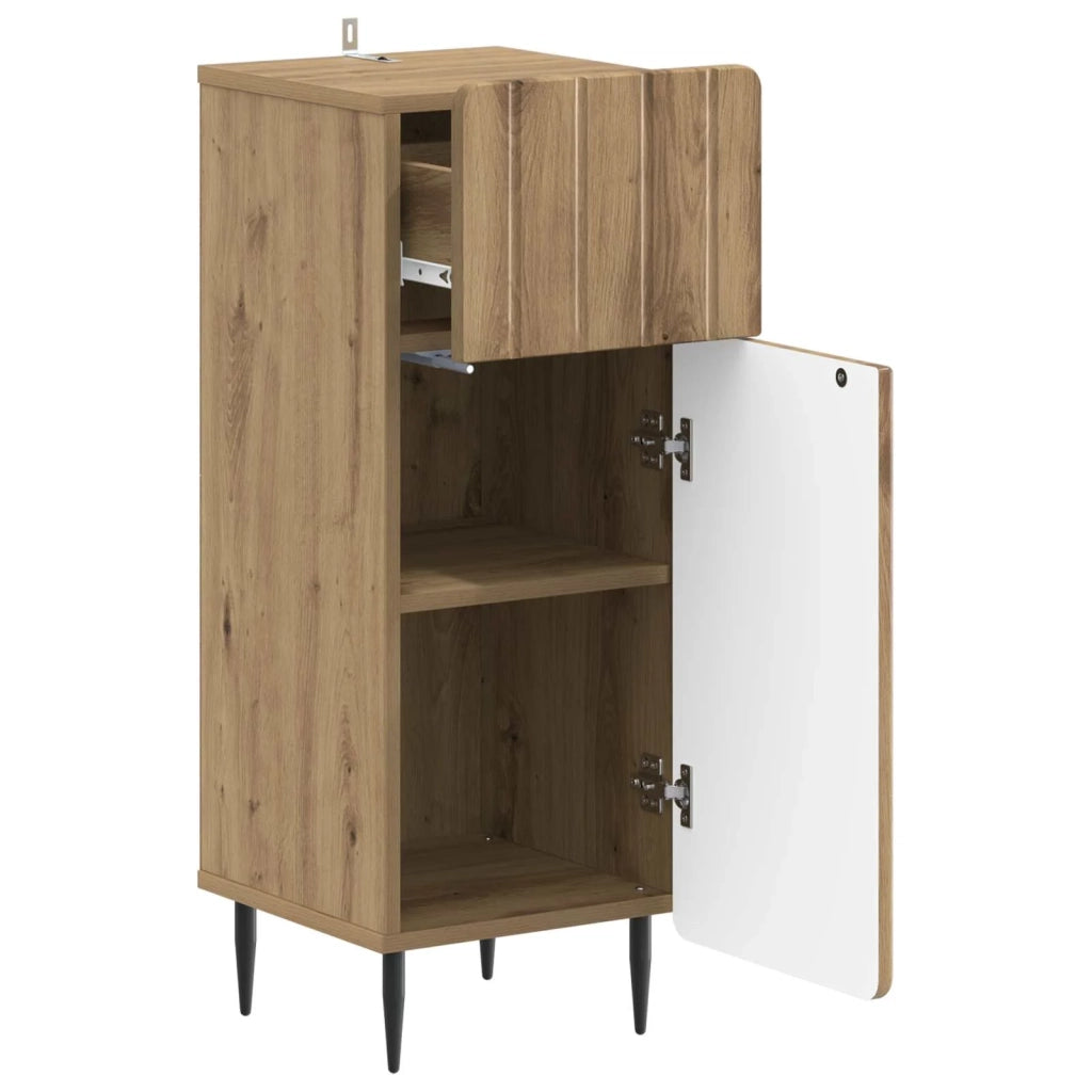 Mobiletto da Bagno ZWOLLE Rovere Artigianale 30 x 31 x 79,5 cm 896394