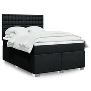 Giroletto a Molle con Materasso Nero 160x200 cm in Tessuto 3290555