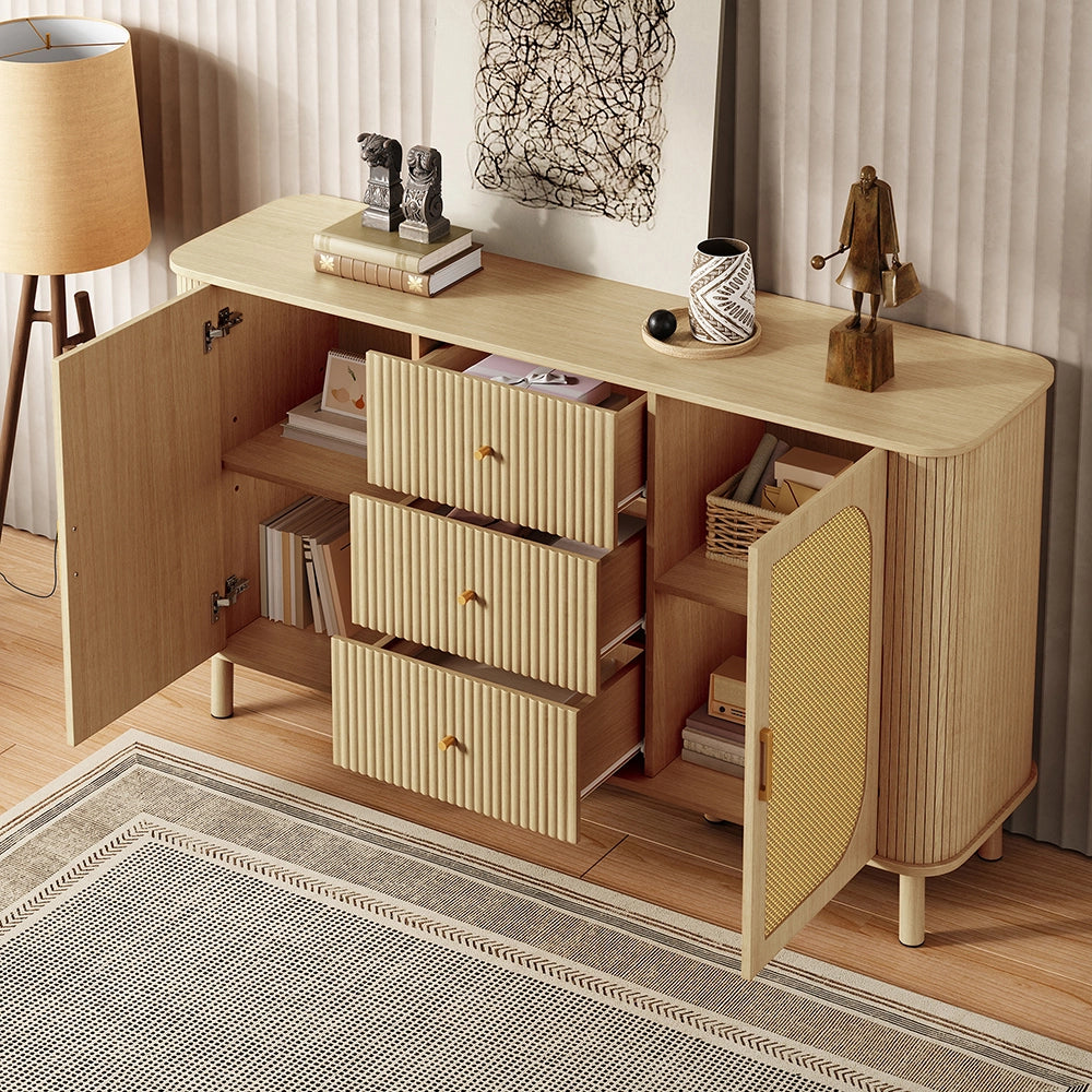 Buffet - Xylo - cassetti+ripiani piedi metallo legno