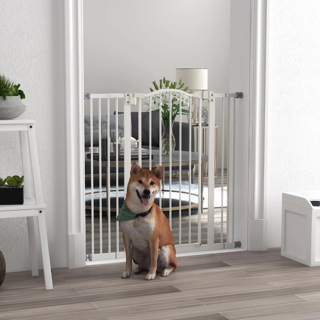 Cancello per cani estensibile 74-100 cm ¨C zephmum ¨C bianco