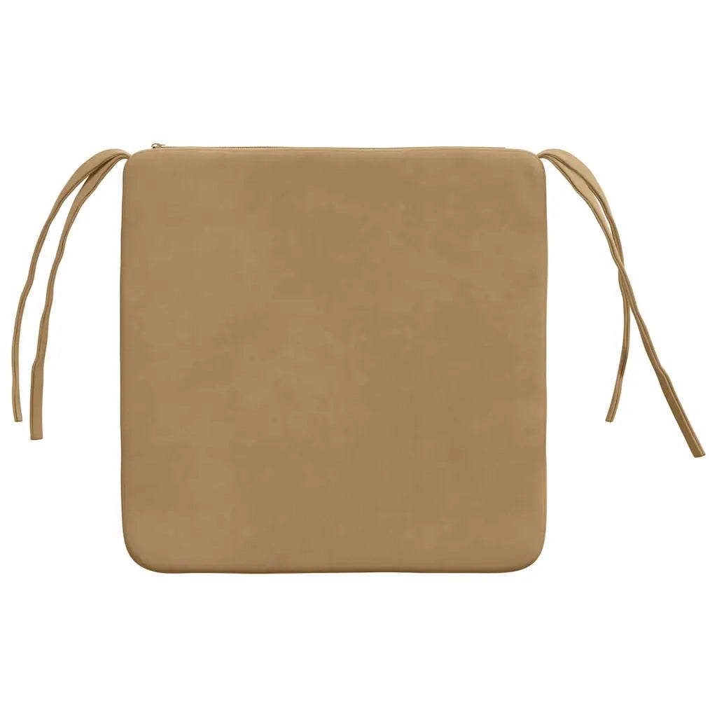 Cuscini per Seduta 4 pcs Marrone 40 x 40 x 3 cm Velluto 42015214
