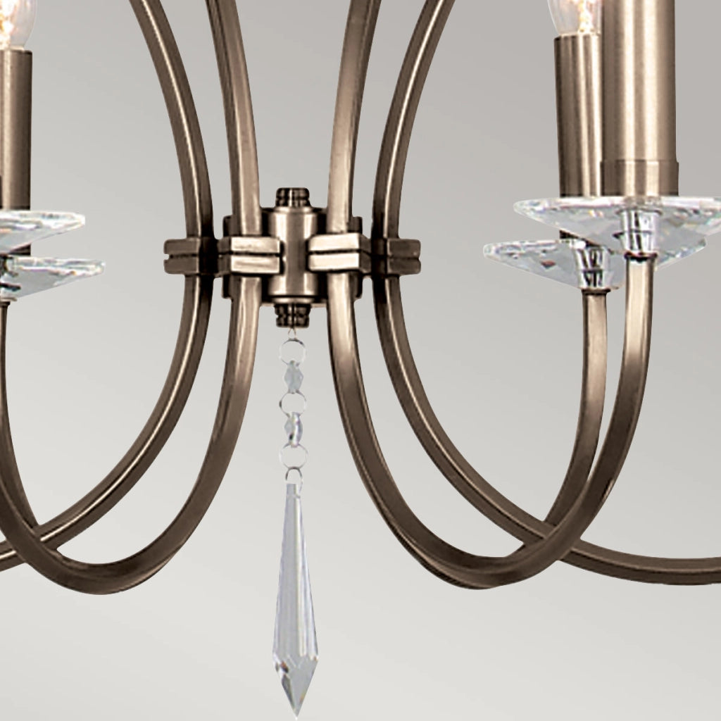 Lampadario a candelabro Pimlico bronzo scuro 6xE14 Elstead