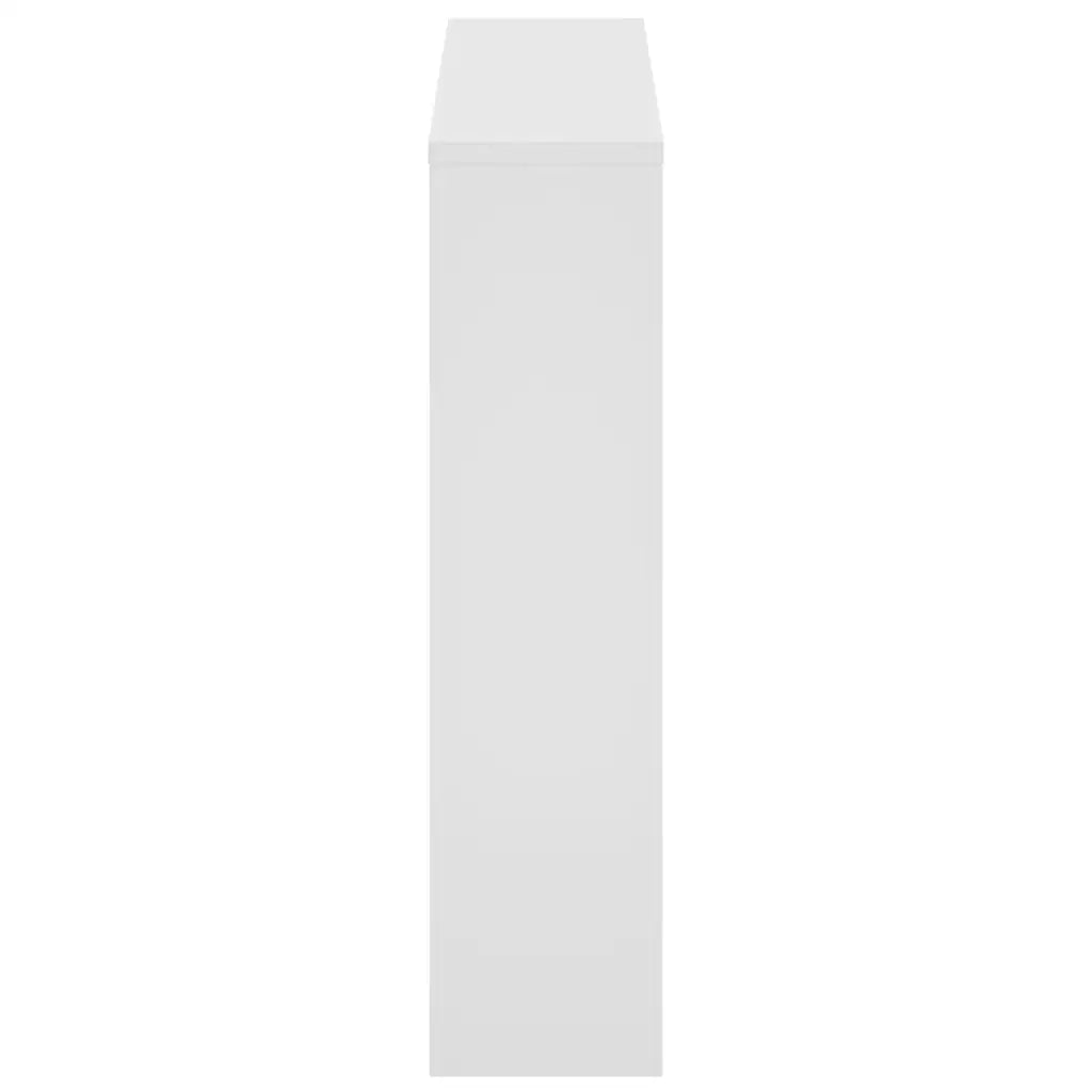 Scarpiera con 2 Ripiani e Specchio-Armadio Scarpiera con Specchio Bianco 63x17x67 cm