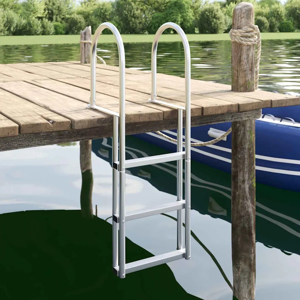 Scala da molo a 3 gradini Argento 45 x 11,5 x 134 cm Alluminio 42011353