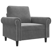 Poltrona | Sedia Relax Grigio Scuro 60 cm Velluto
