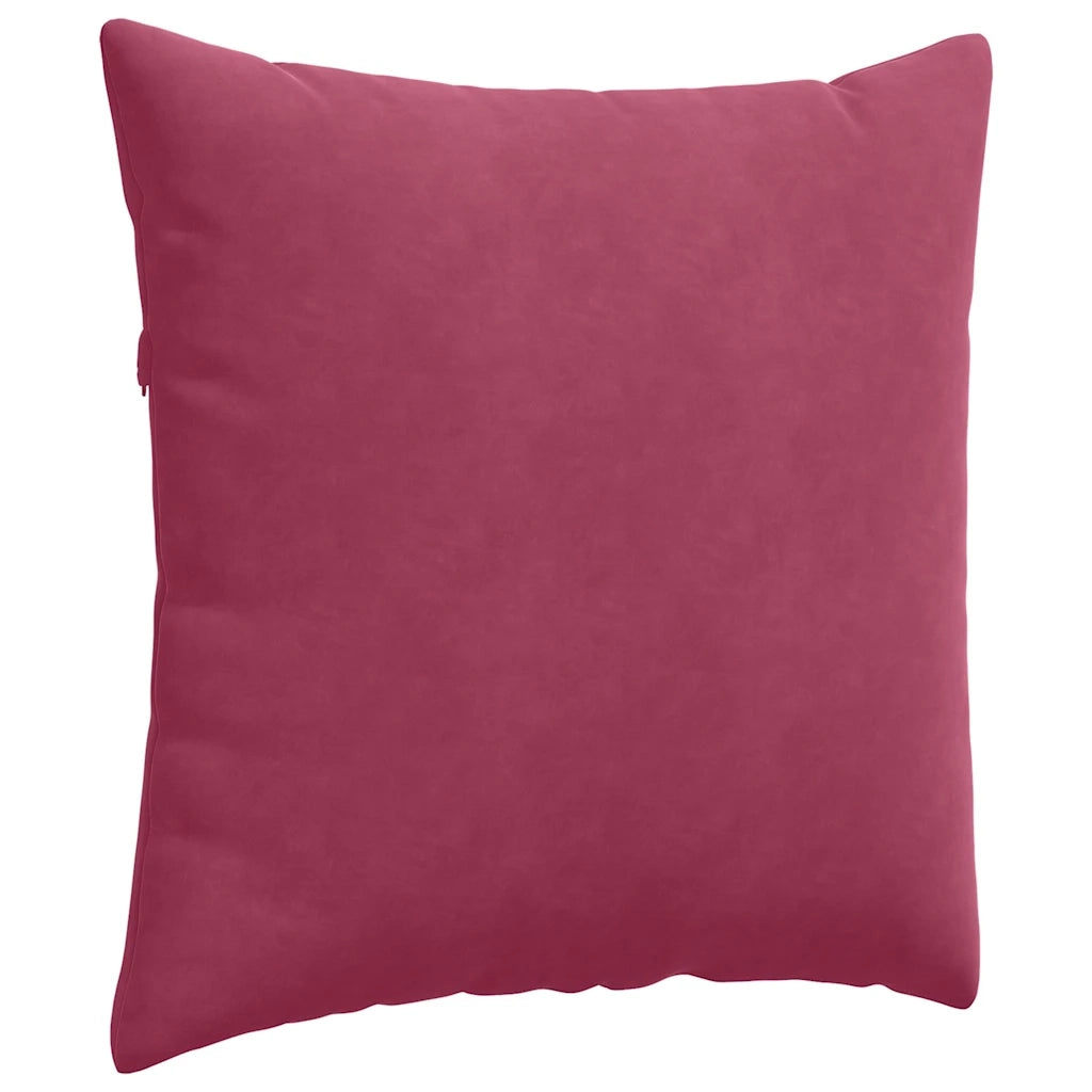 Cuscini da Divano 2 pz-Set di 2 Cuscini per Sofa Rosso Vino 80 x 80 cm Tessuto in Cords