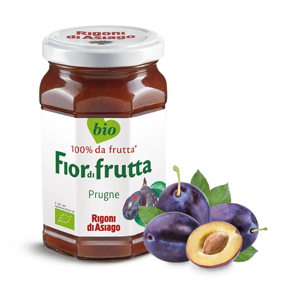 Rigoni di asiago fiordifrutta bio prugne marmellata in vasetto da 250 grammi