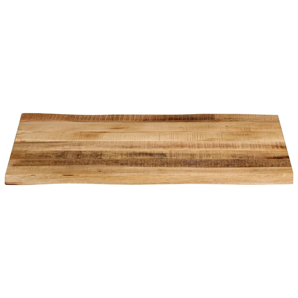 Piano Tavolo Bordi Vivi 80x60x2,5cm Legno Massello Mango Grezzo 370668