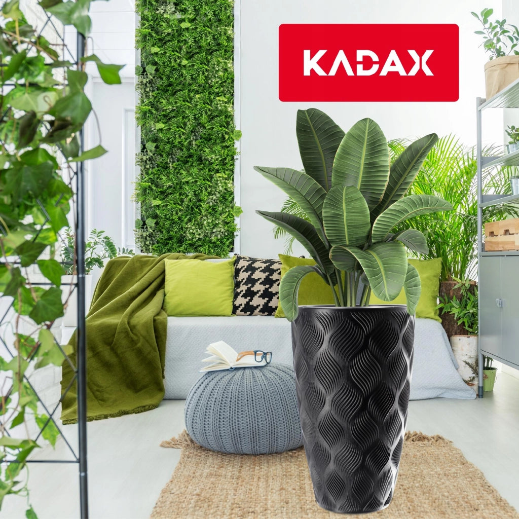 Vaso da fiori KADAX con inserto 48 cm, copertura in plastica alta