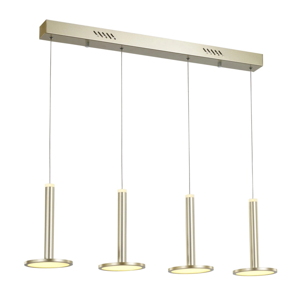 Italux Oliver lampada a sospensione LED oro 88 cm 4 luci