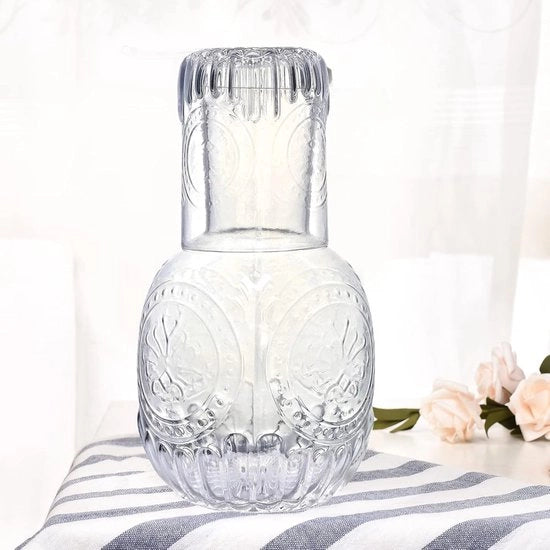 Set di caraffe in vetro per la camera da bagno - 2 pezzi
