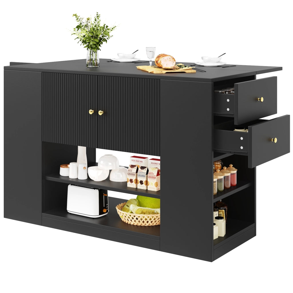 Credenza da Cucina con Cassetti e Ripiani ¨C MINIMAL ¨C Nero