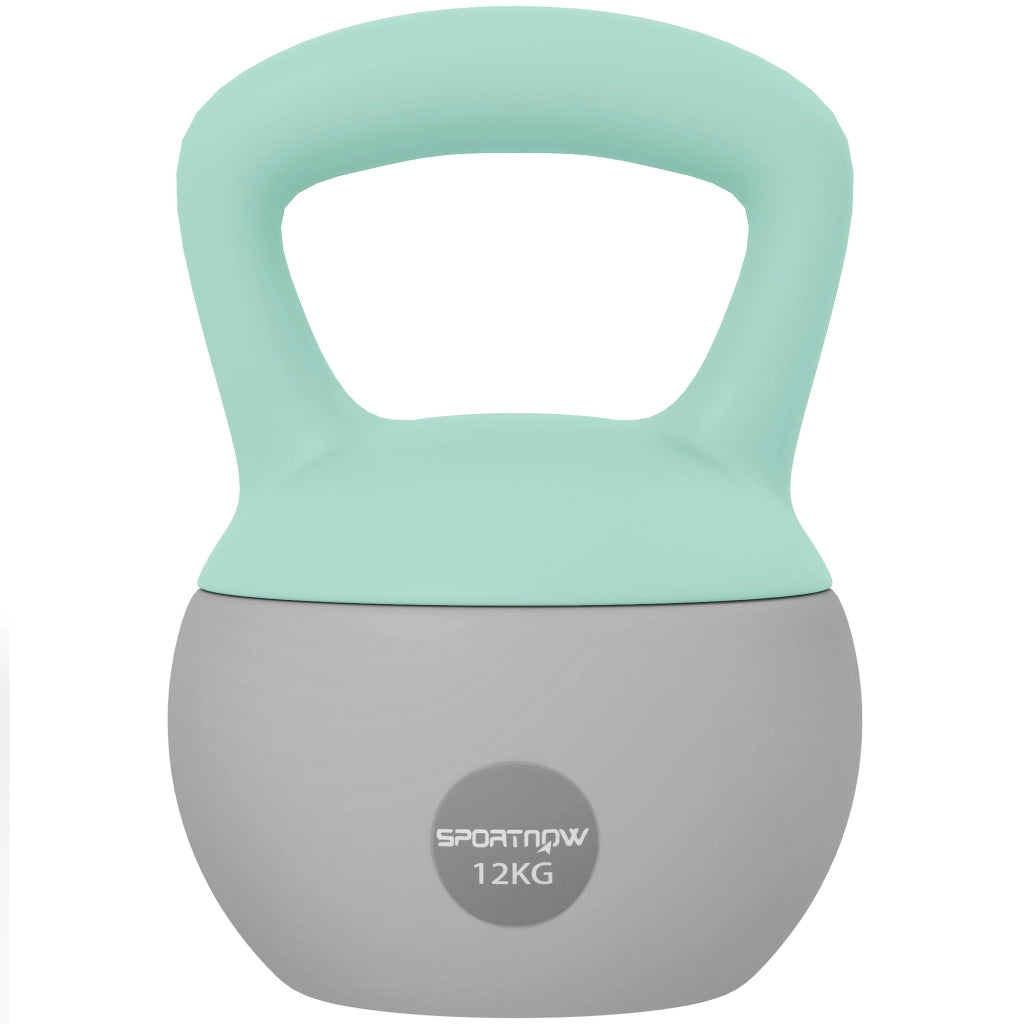 Kettlebell 12 kg ¨C zephmum ¨C grigio e verde 21x21x30 cm