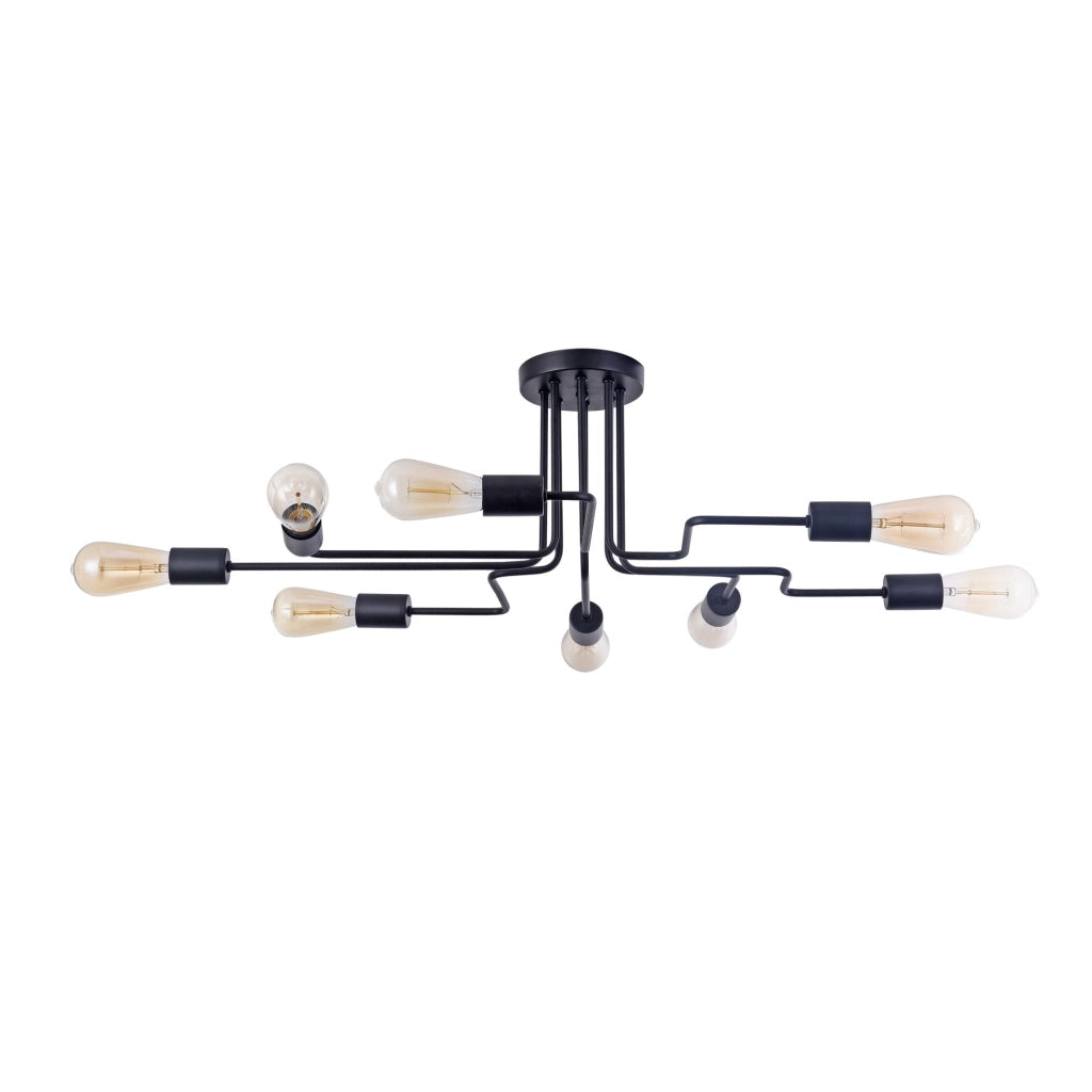 Maytoni Plafoniera moderna Gilbert 8 luci E27 nero metallo