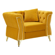 Poltrona Emy Senape Con Cuscino cm 104x83x76