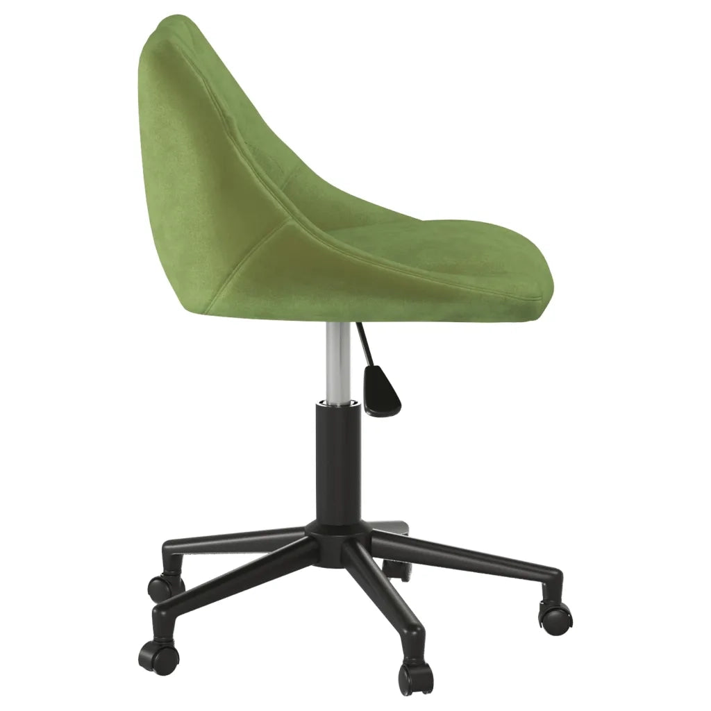 Sedia da Pranzo Girevole Verde Chiaro in Velluto 3089034