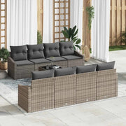 Set di divani con cuscino 7 pcs Grigio polyrattan 3355318
