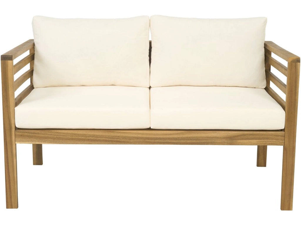 Set di mobili da giardino in legno "Beckham" con cuscini - 4 posti - Beige
