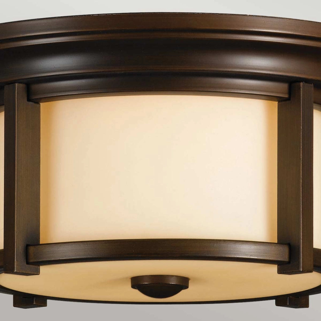 Plafoniera esterna Merrill Feiss E27 2x60W IP44 bronzo