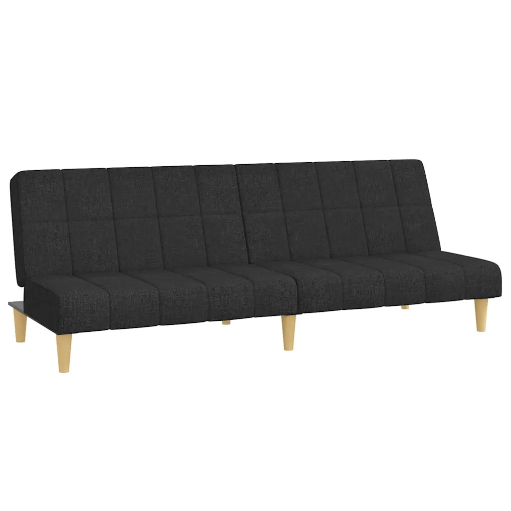 Divano Letto a 2 Posti-Sofa Letto 2 Posti-Daybed Nero in Tessuto 606390