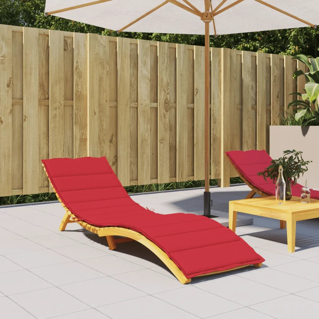 Cuscino per sedie | Cuscino per Lettino Rosso 200x50x3 cm in Tessuto Oxford