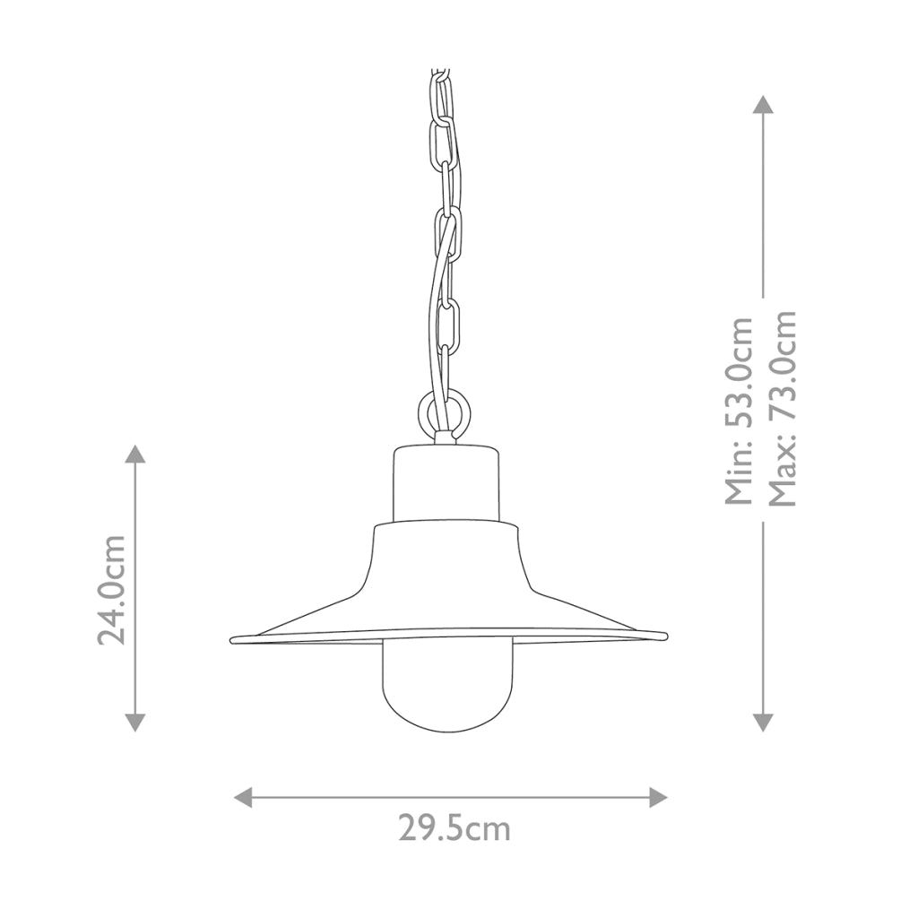 Lampada sospesa esterna Sheldon Elstead ottone E27 IP44