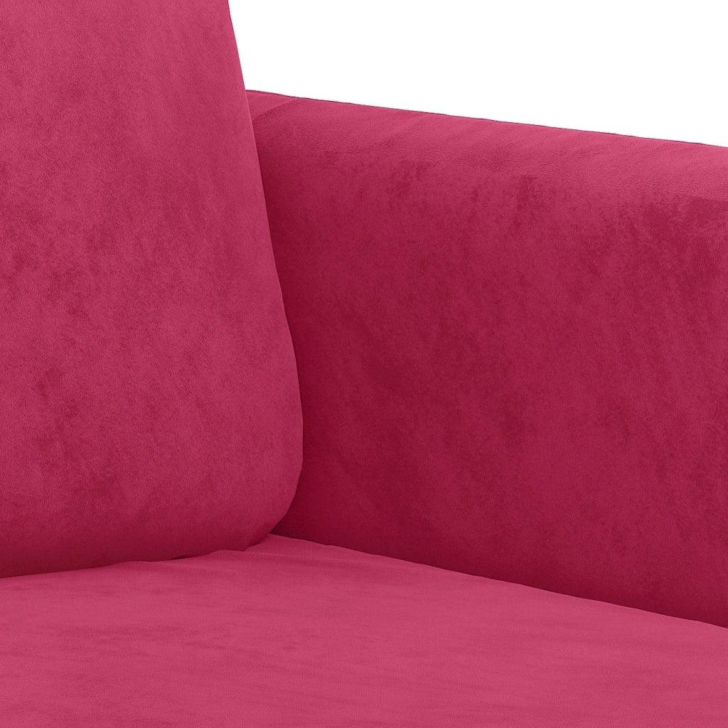 Divano a 2 Posti-Sofa 2 Posti Rosso Vino 140 cm in Velluto 780335