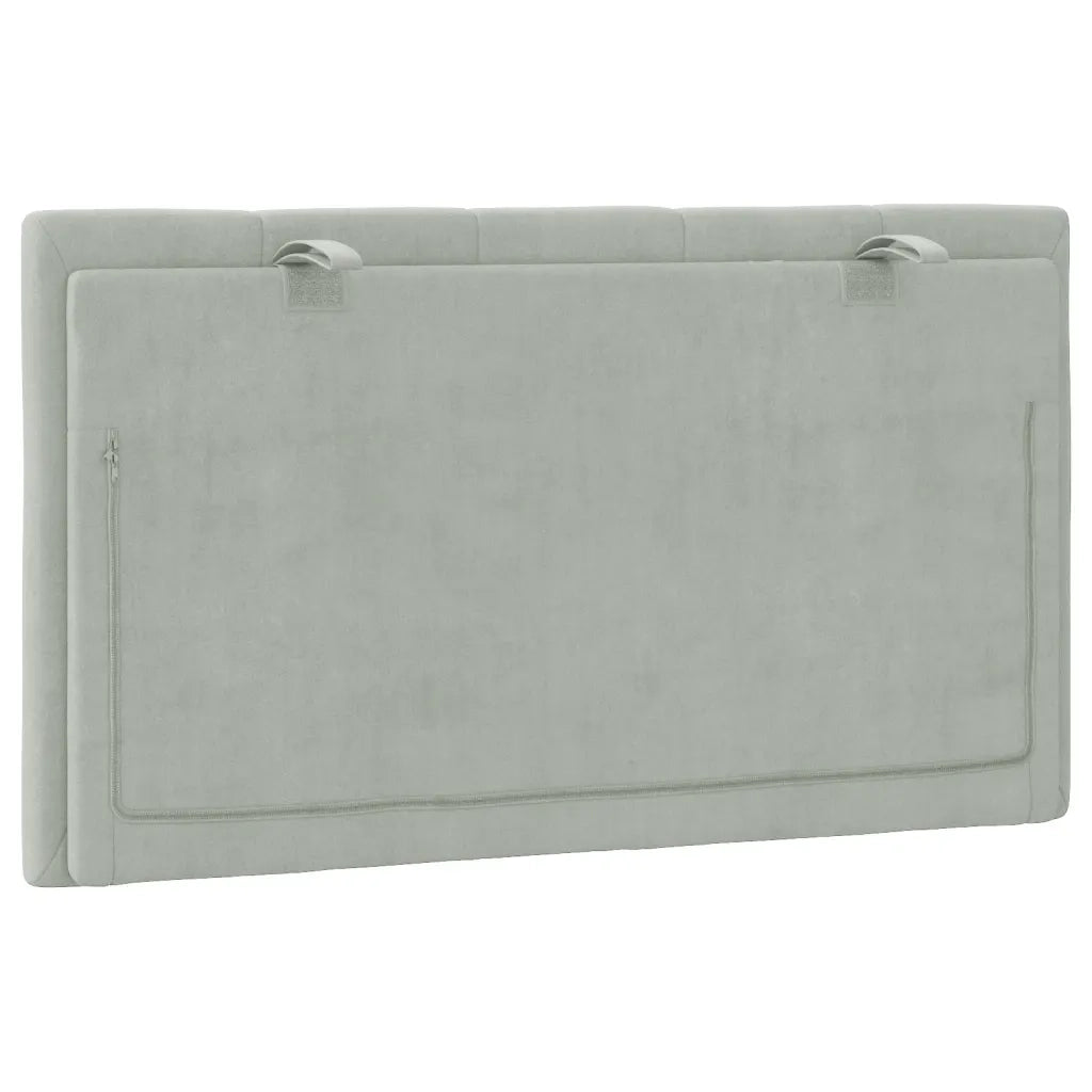 Cuscino Testiera Hanko Grigio Chiaro 90 cm in Velluto 374649
