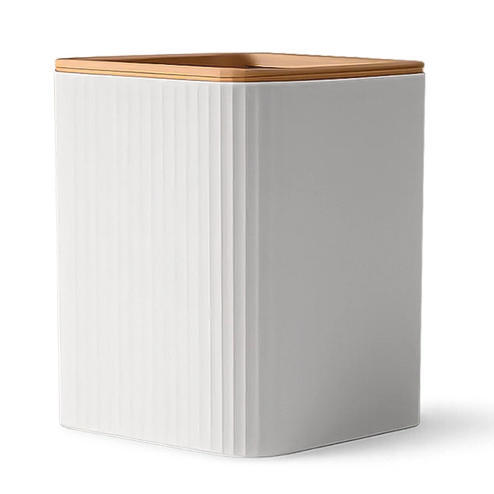 Set accessori bagno crema in plastica e bambù 5 pezzi – Show