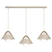 Lampada a sospensione Funda 3xE27 beige legno Luminex