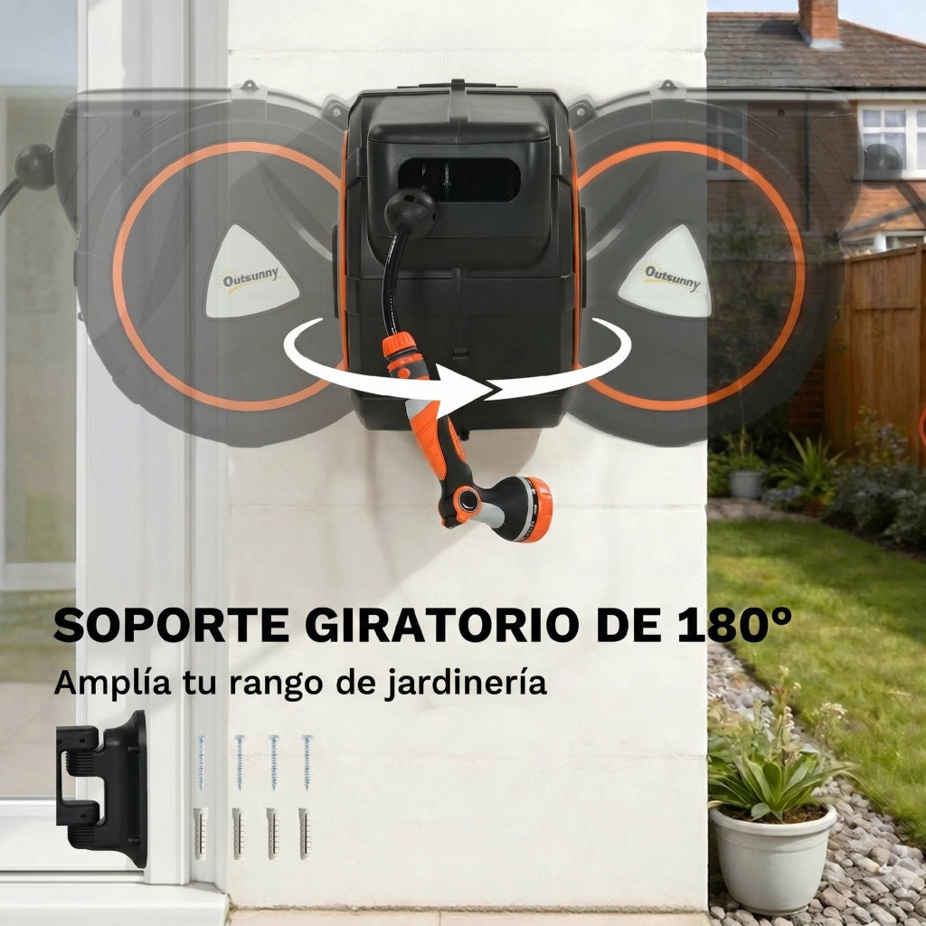 Avvolgitubo Automatico Retrattile 28+2m ¨C Xylo ¨C 12 Modalit¨¤ Spray Arancione